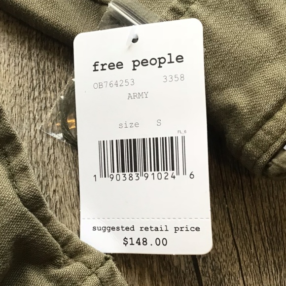 NWT Free People Military Jacket with Belt - Picture 2 of 4